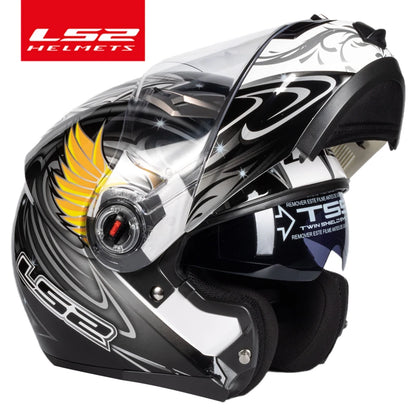 LS2 FF370 Full Face Motorcycle Helmet, Dual Lens, Flip-Up Design, ECE Certified