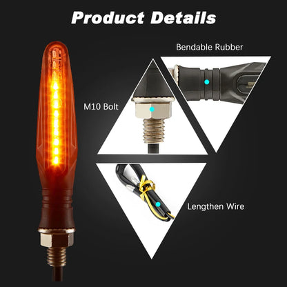 LED Turn Signal Lights – Integrated Relay for Motorcycles