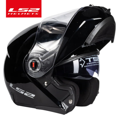 LS2 FF370 Full Face Motorcycle Helmet, Dual Lens, Flip-Up Design, ECE Certified