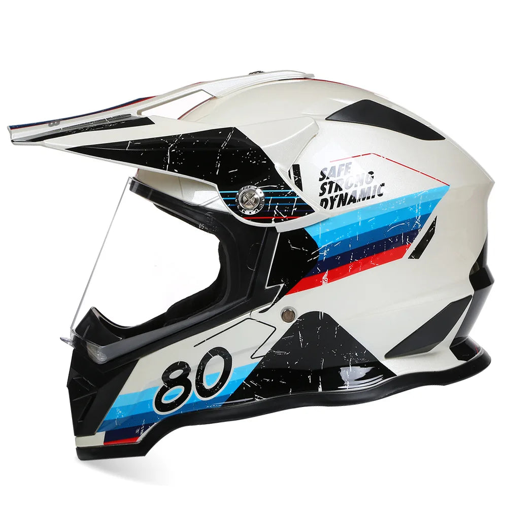 Off-Road Full Face Motorcycle Helmet, ECE DOT Approved, ATV & Rally Racing