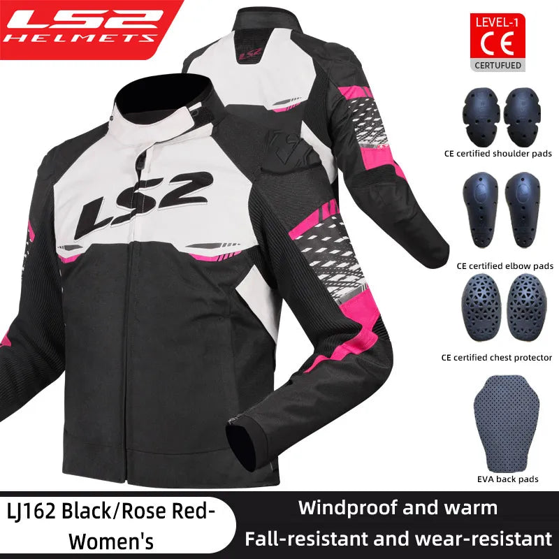 LS2 APEX Motorcycle Jacket – Waterproof and Padded for Winter