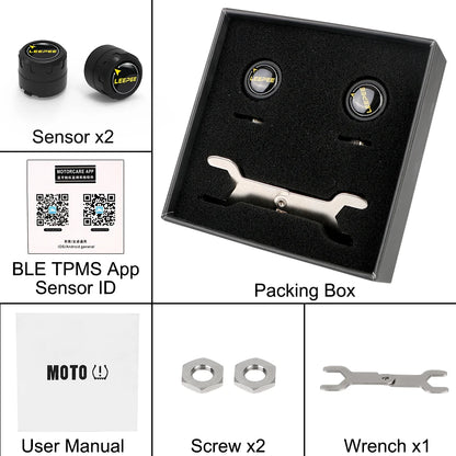 Bluetooth Tire Pressure Monitoring System (TPMS) for Motorcycles – Real-Time Safety & Performance Monitoring