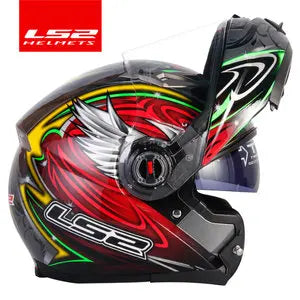 LS2 FF370 Full Face Motorcycle Helmet, Dual Lens, Flip-Up Design, ECE Certified