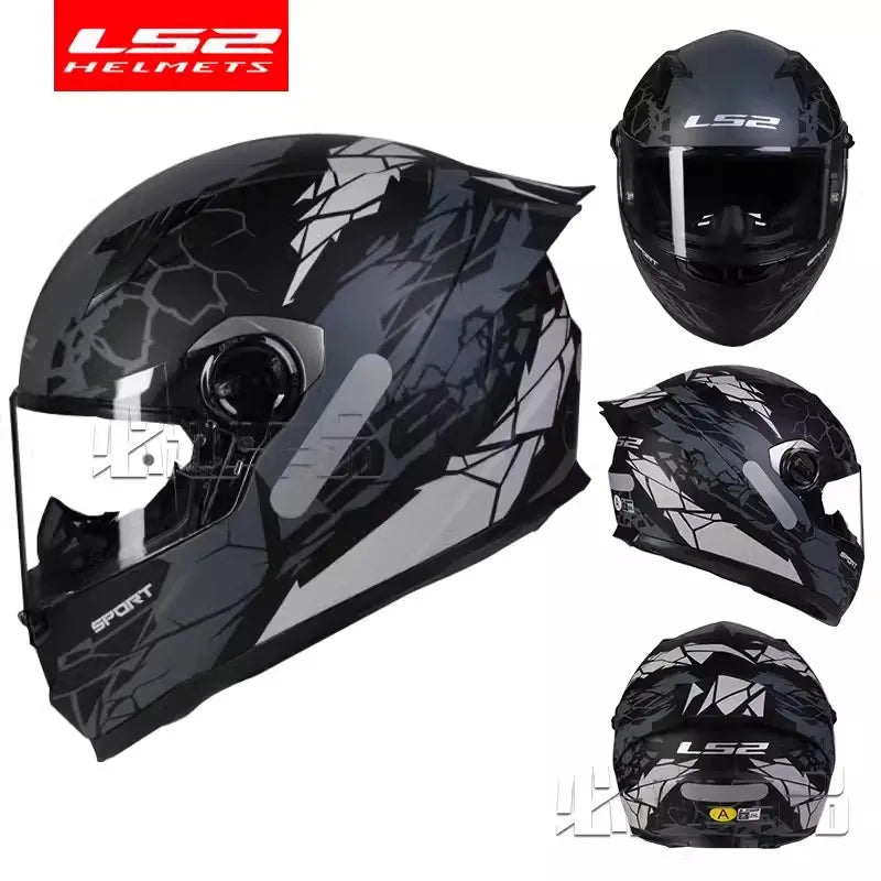 LS2 FF300 Full Face Motorcycle Helmet, ECE Approved, Clear Visor