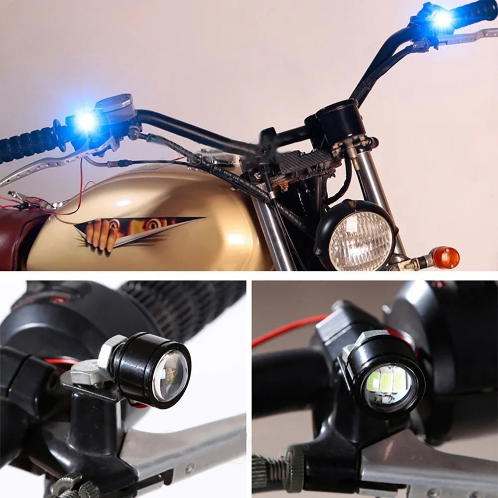 LED Motorcycle Lights – 2 Bright Headlights