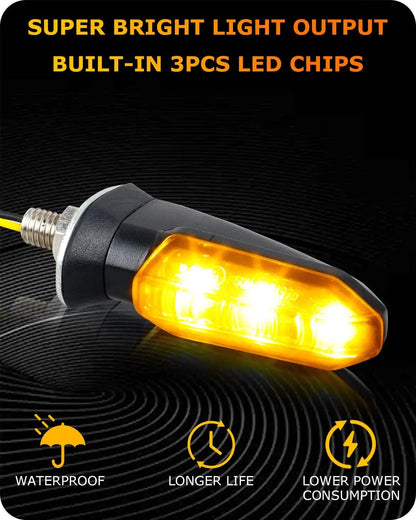 8mm LED Turn Signal Lights for Motorcycles