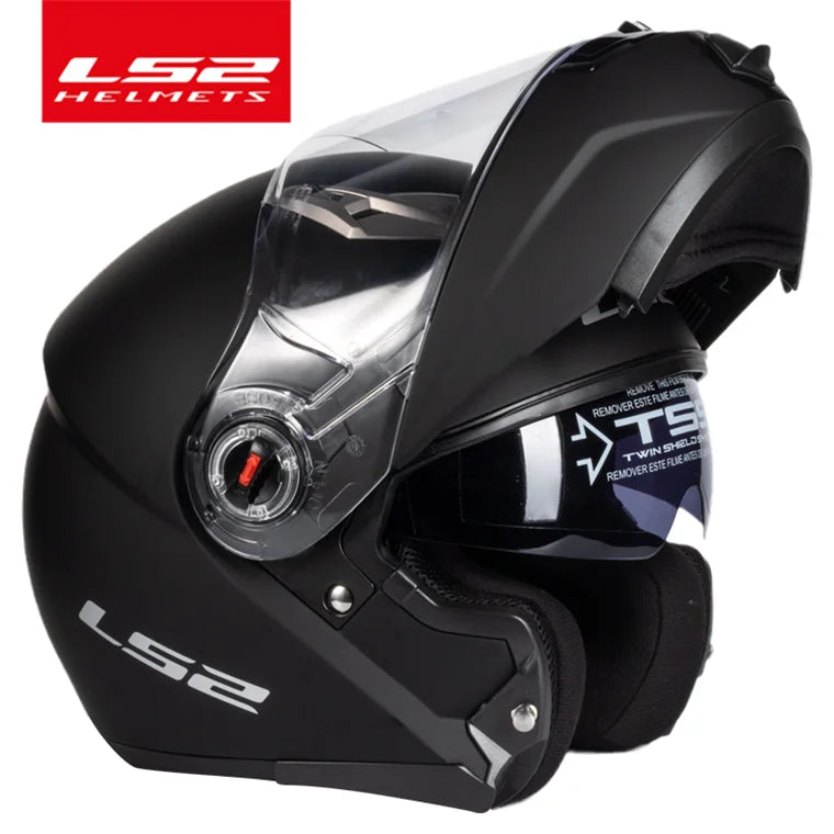 LS2 FF370 Full Face Motorcycle Helmet, Dual Lens, Flip-Up Design, ECE Certified