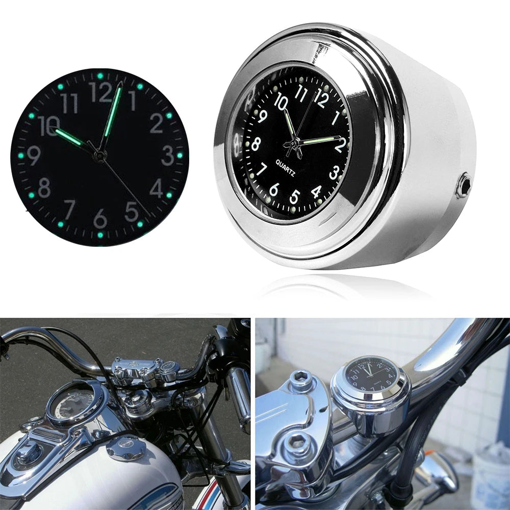 Universal Motorcycle Handlebar Clock - Practical Accessory for Riders