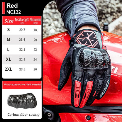 SCOYCO Motorcycle Gloves – Carbon Fiber Protection