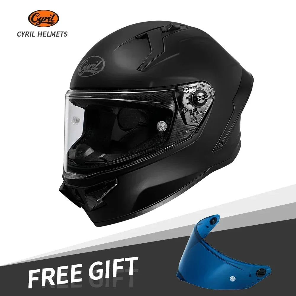 CYRIL FF352 Full Face Motorcycle Helmet, Unisex + Free Accessory