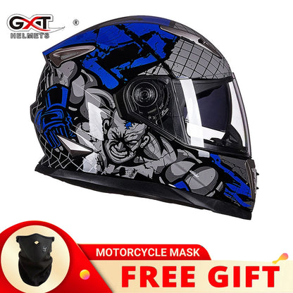 GXT-999 Integral Motorcycle Helmet + Free Accessory