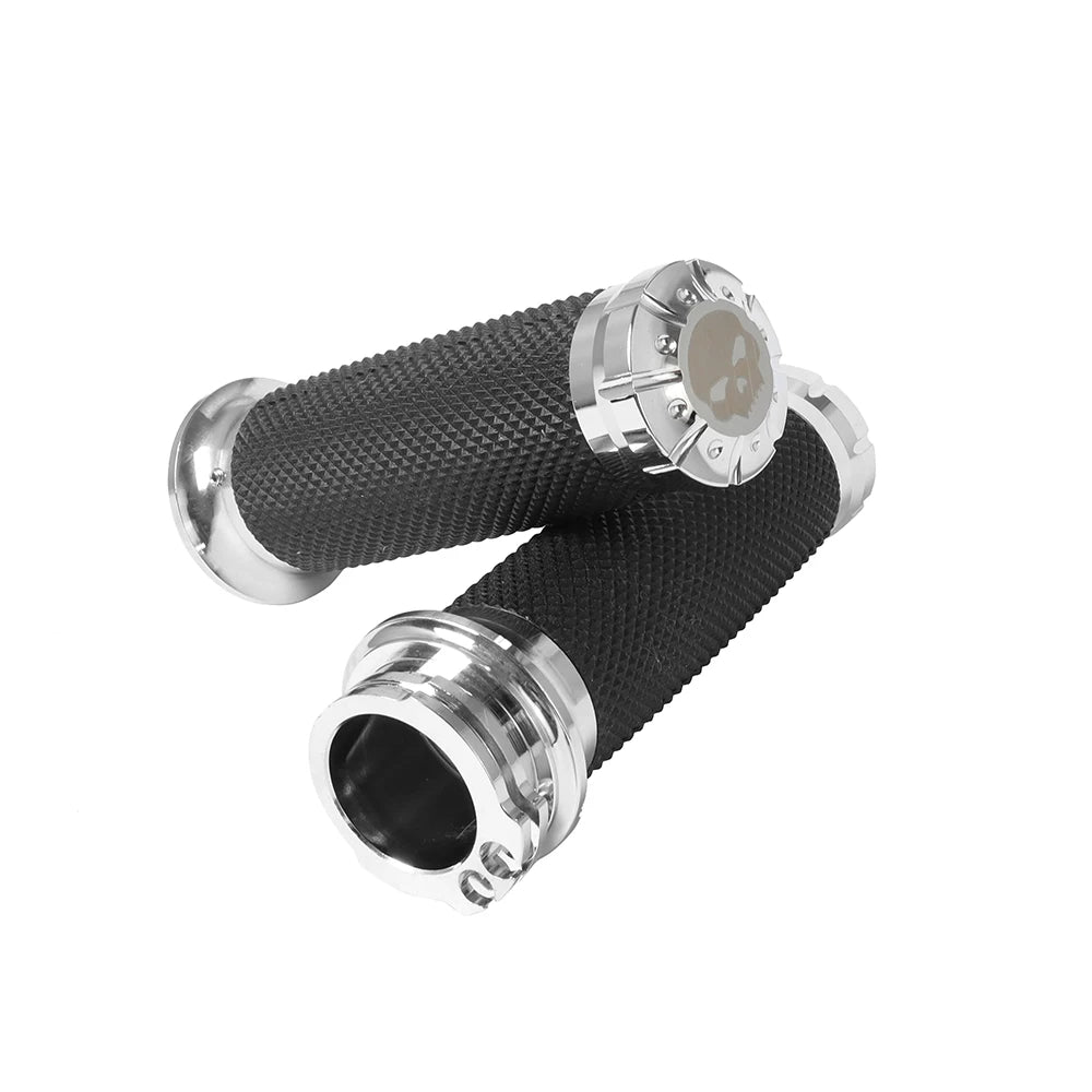 Universal Rubber Handlebar Grips - Compatible with Harley Sportster and Touring Models