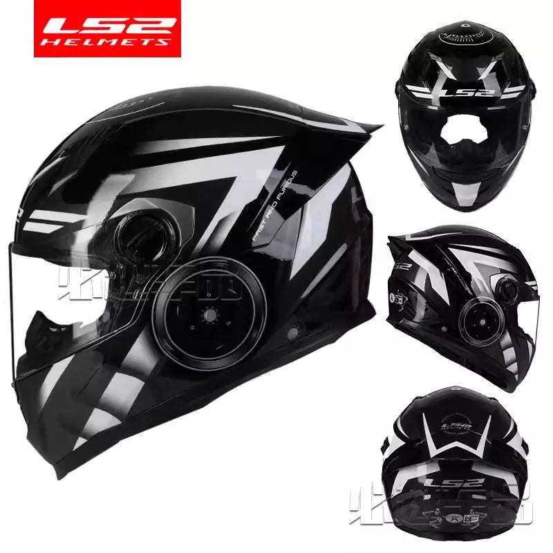 LS2 FF300 Full Face Motorcycle Helmet, ECE Approved, Clear Visor