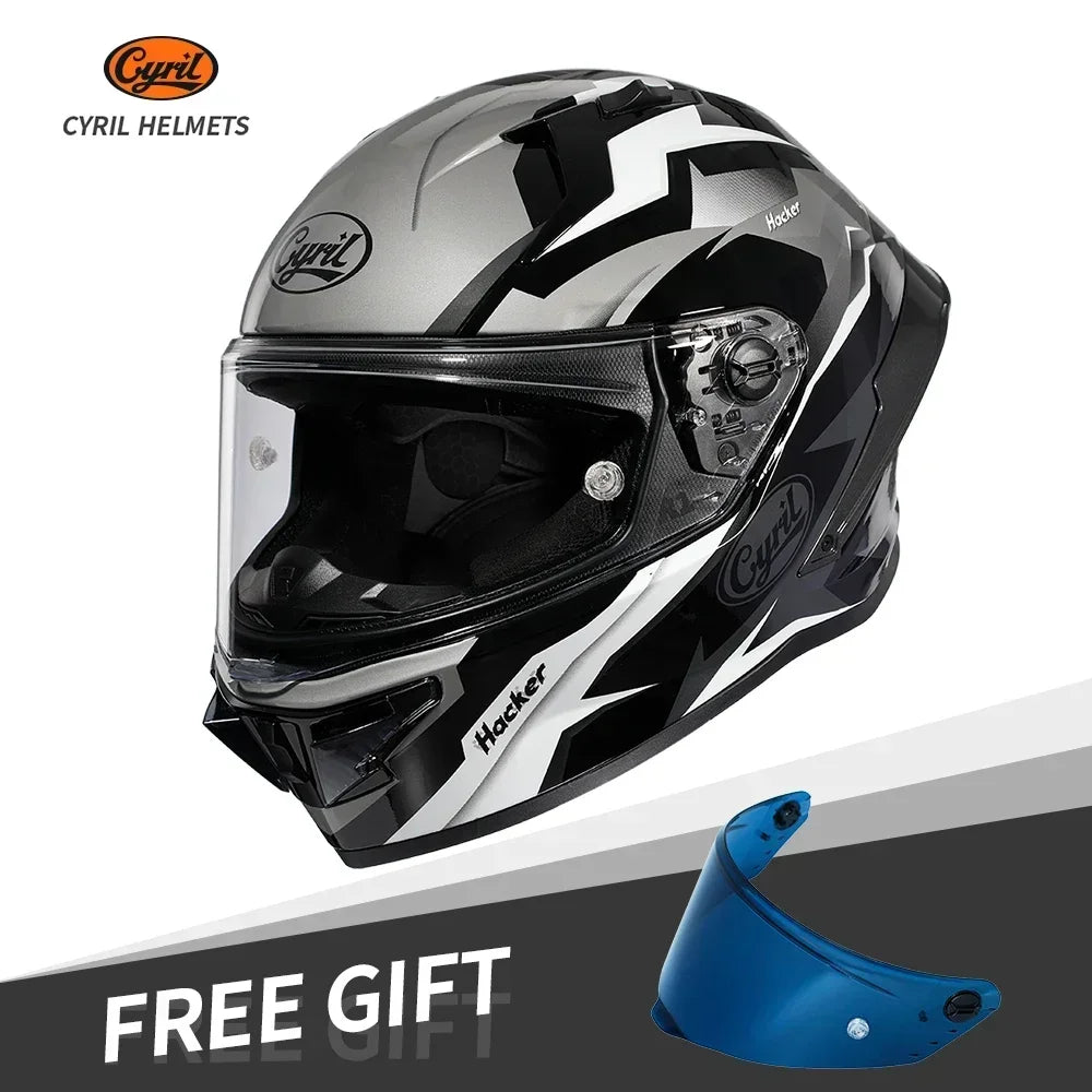 CYRIL FF352 Full Face Motorcycle Helmet, Unisex + Free Accessory