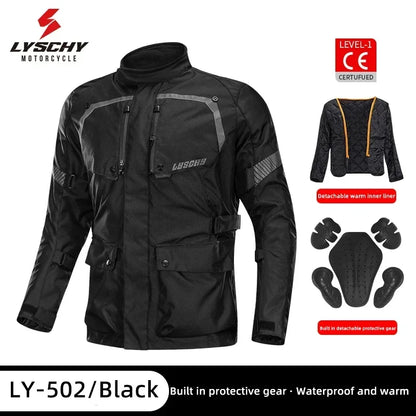 LYSCHY Motorcycle Jacket – Waterproof and Padded for Winter Protection