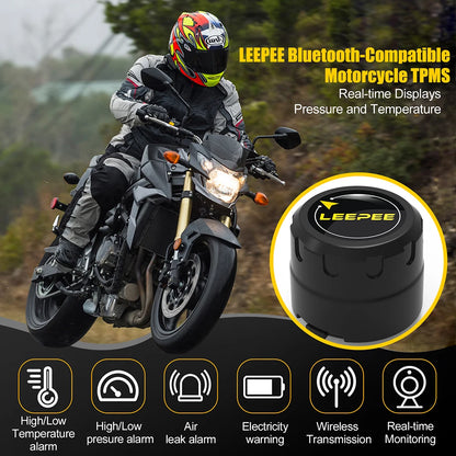 Bluetooth Tire Pressure Monitoring System (TPMS) for Motorcycles – Real-Time Safety & Performance Monitoring