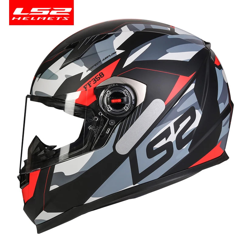 LS2 FF358 Full Face Motorcycle Helmet, ECE Approved