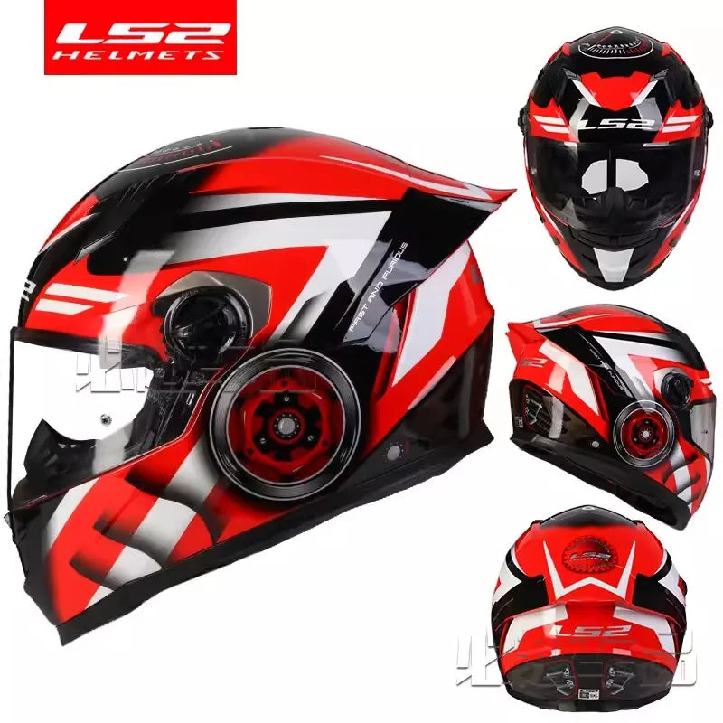 LS2 FF300 Full Face Motorcycle Helmet, ECE Approved, Clear Visor