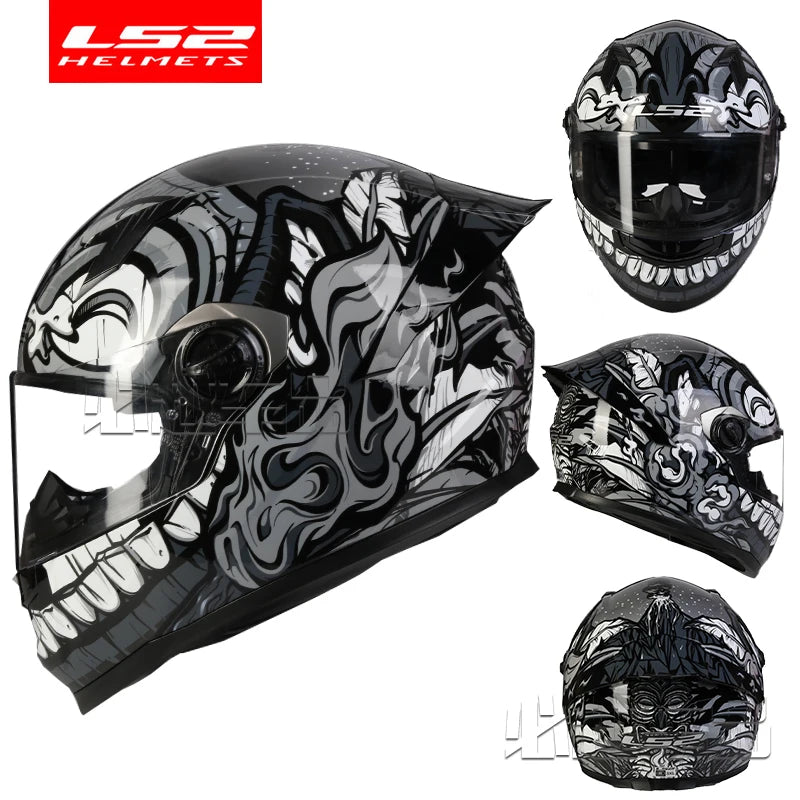 LS2 FF300 Full Face Motorcycle Helmet, ECE Approved, Clear Visor