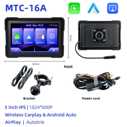 Wireless CarPlay & Android Monitor for Motorcycles