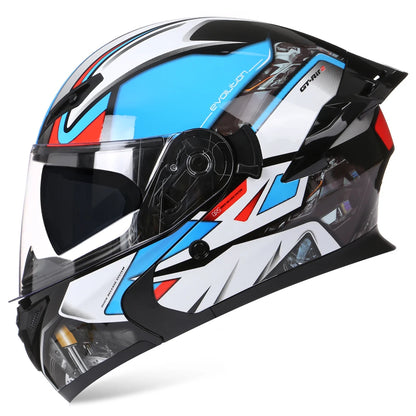 Modular Flip-Up Motorcycle Helmet, ECE DOT Approved, Full Face Racing Helmet