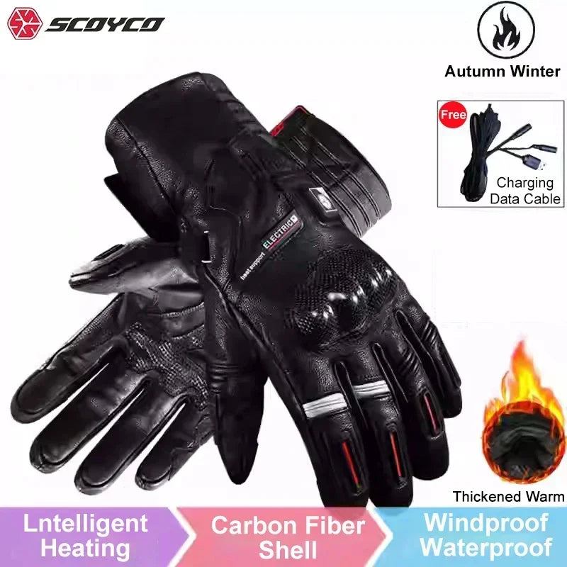 SCOYCO Heated Motorcycle Gloves – Waterproof & Winter-Ready