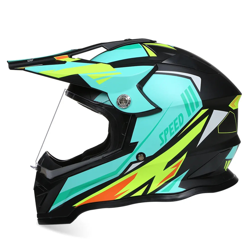 Off-Road Full Face Motorcycle Helmet, ECE DOT Approved, ATV & Rally Racing