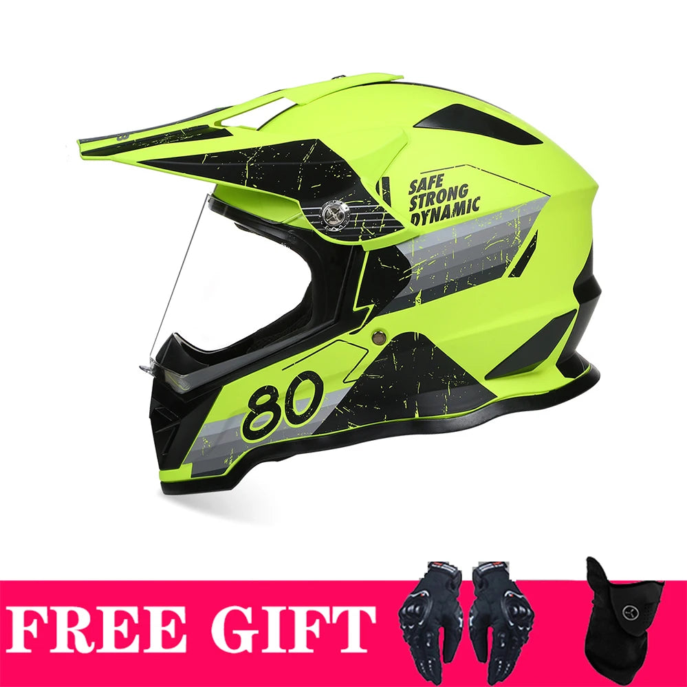 Off-Road Full Face Motorcycle Helmet, ECE DOT Approved, ATV & Rally Racing