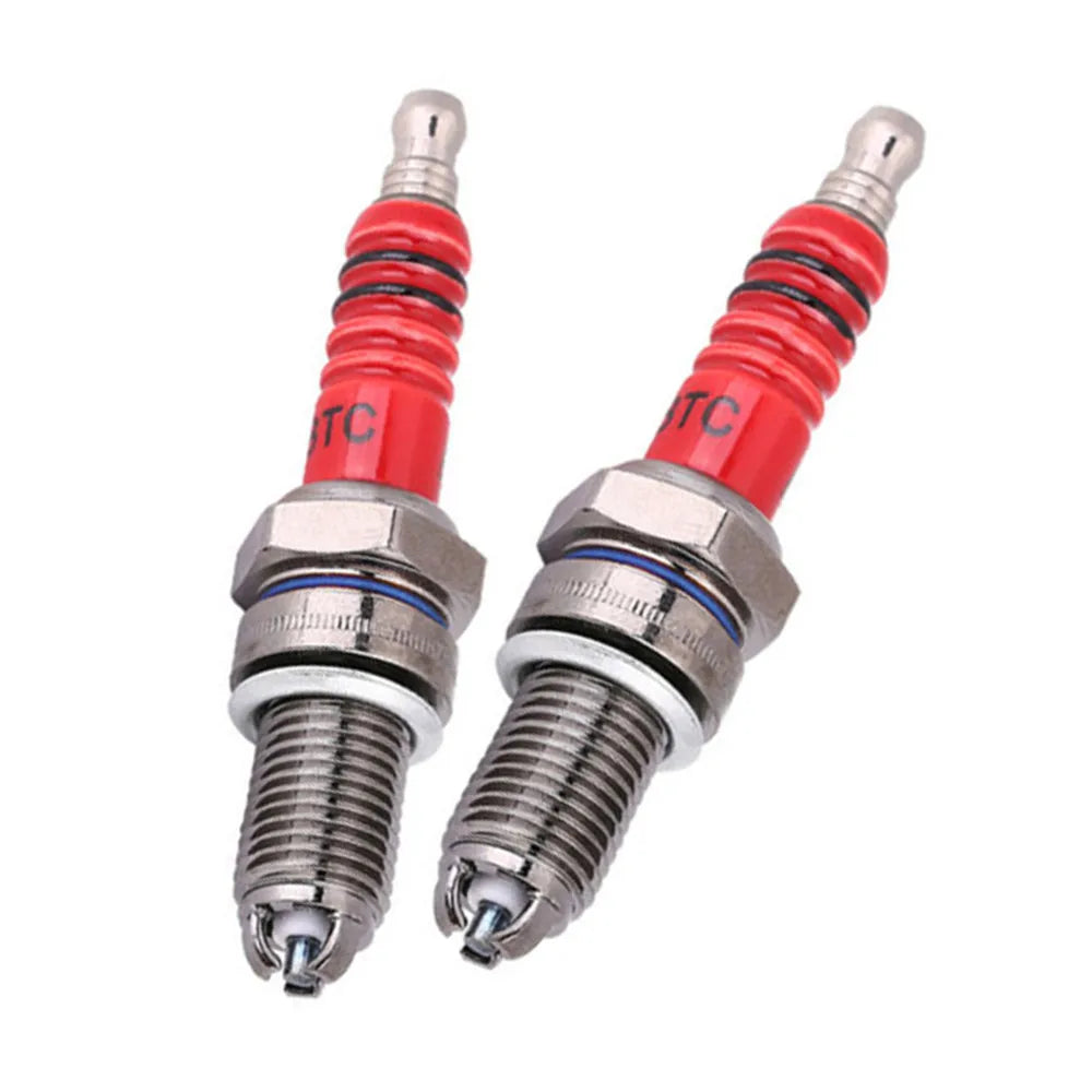 Triple Electrode Spark Plugs for Motorcycles, ATVs, and Go-Karts – Compatible with GY6 and CG Engines