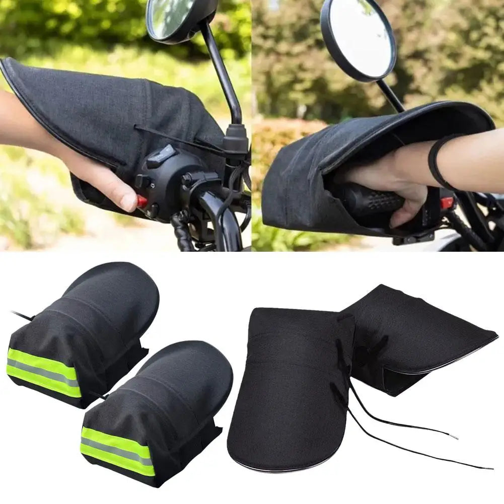 Motorcycle Handlebar Grip Gloves - Waterproof and Durable