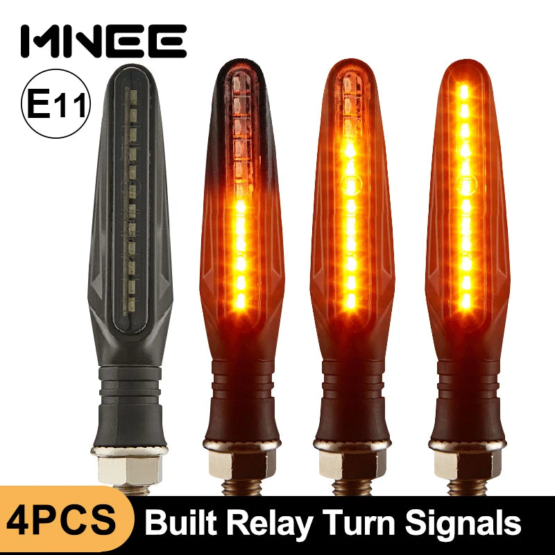 LED Turn Signal Lights – Integrated Relay for Motorcycles