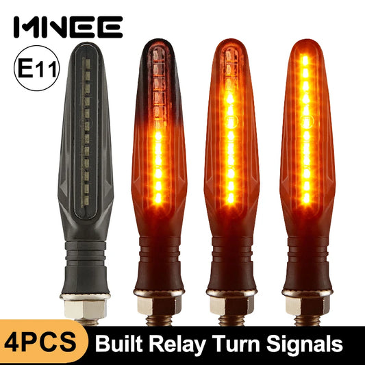 LED Turn Signal Lights – Integrated Relay for Motorcycles