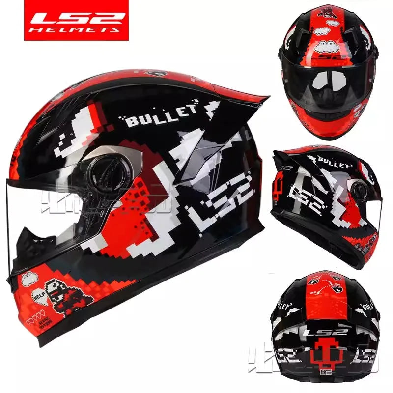 LS2 FF300 Full Face Motorcycle Helmet, ECE Approved, Clear Visor