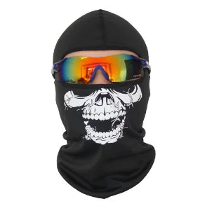 Balaclava Halloween Skull Print Cosplay Costume, Ghost Full Face Bike Mask, Outdoor Riding & Ski