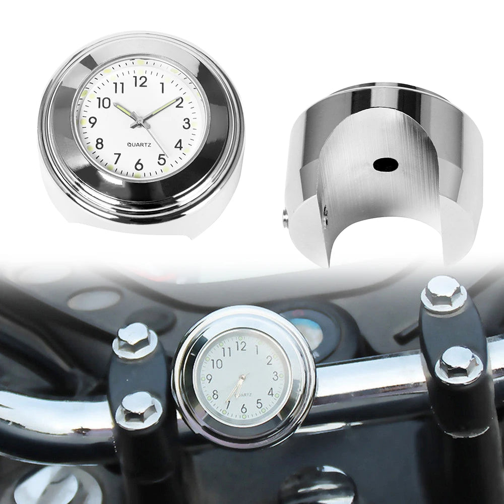 Universal Motorcycle Handlebar Clock - Practical Accessory for Riders