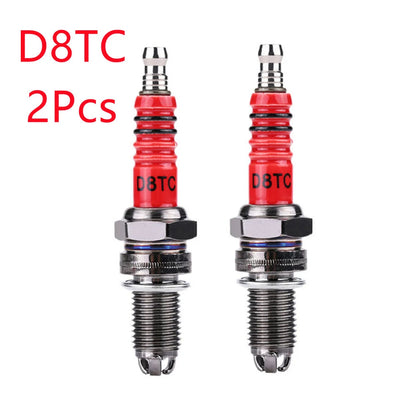 Triple Electrode Spark Plugs for Motorcycles, ATVs, and Go-Karts – Compatible with GY6 and CG Engines