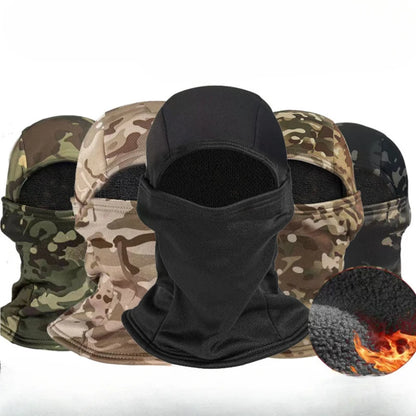 Balaclava Winter Fleece Camouflage, Cold-Proof Ski Cycling Full Face Mask