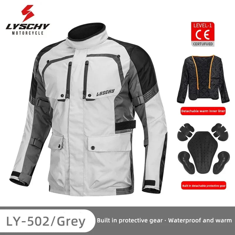 LYSCHY Motorcycle Jacket – Waterproof and Padded for Winter Protection