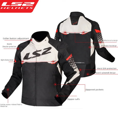 LS2 APEX Motorcycle Jacket – Waterproof and Padded for Winter