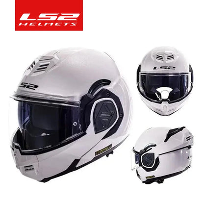 LS2 FF906 Advant Flip-Up Full Face Motorcycle Helmet, ECE Double Visor