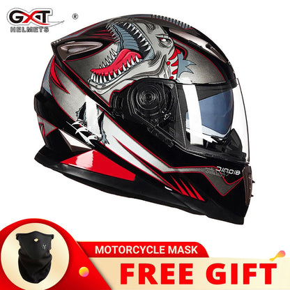 GXT-999 Integral Motorcycle Helmet + Free Accessory