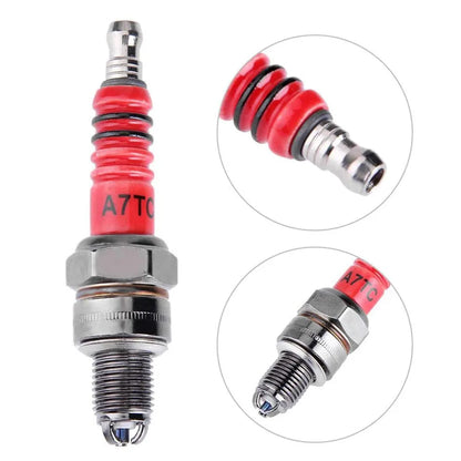 Triple Electrode Spark Plugs for Motorcycles, ATVs, and Go-Karts – Compatible with GY6 and CG Engines