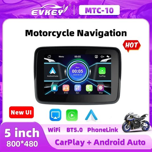 Wireless CarPlay & Android Monitor for Motorcycles