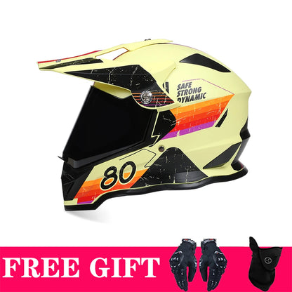 Off-Road Full Face Motorcycle Helmet, ECE DOT Approved, ATV & Rally Racing