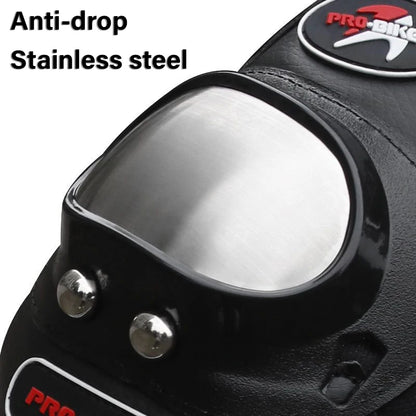 Set of 4 Stainless Steel Knee and Elbow Protectors for Motorcycling