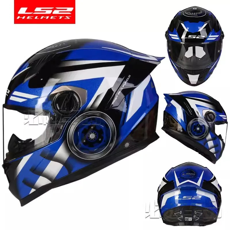 LS2 FF300 Full Face Motorcycle Helmet, ECE Approved, Clear Visor