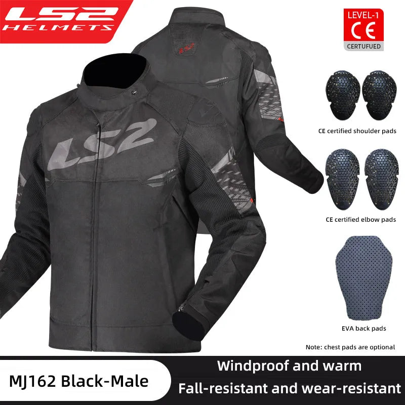 LS2 APEX Motorcycle Jacket – Waterproof and Padded for Winter