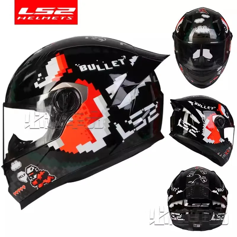 LS2 FF300 Full Face Motorcycle Helmet, ECE Approved, Clear Visor