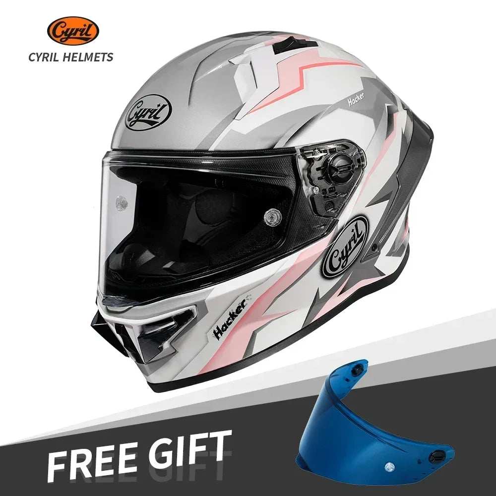 CYRIL FF352 Full Face Motorcycle Helmet, Unisex + Free Accessory