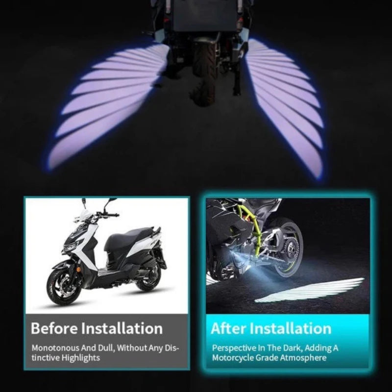 LED Wing Projector Lights for Motorcycles